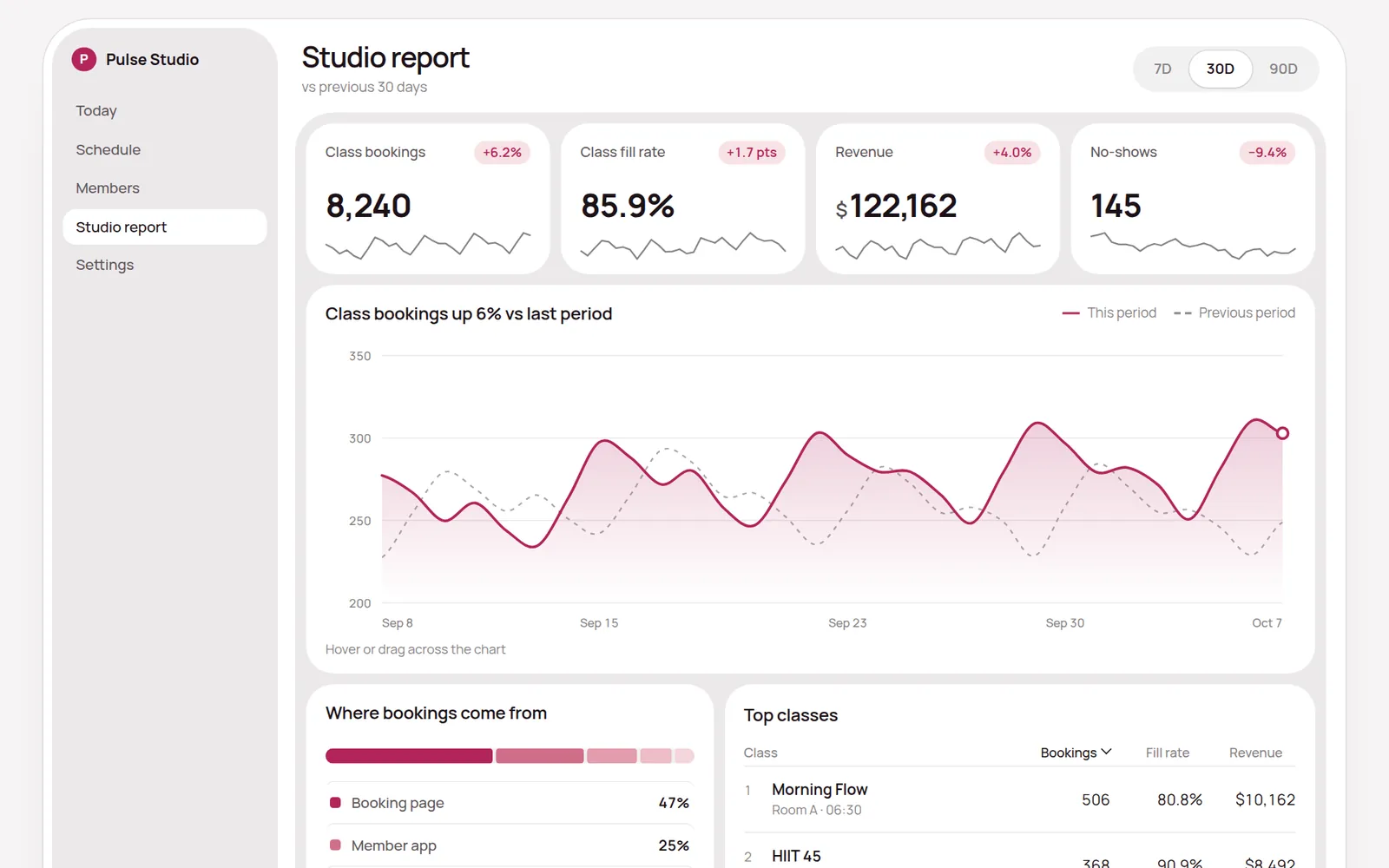 Studio booking · light